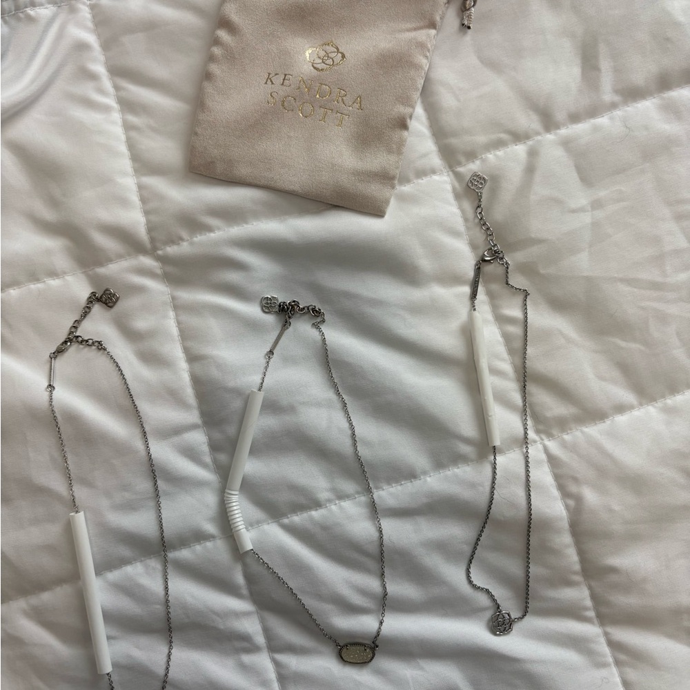Kendra Scott Silver Necklaces- set of 3